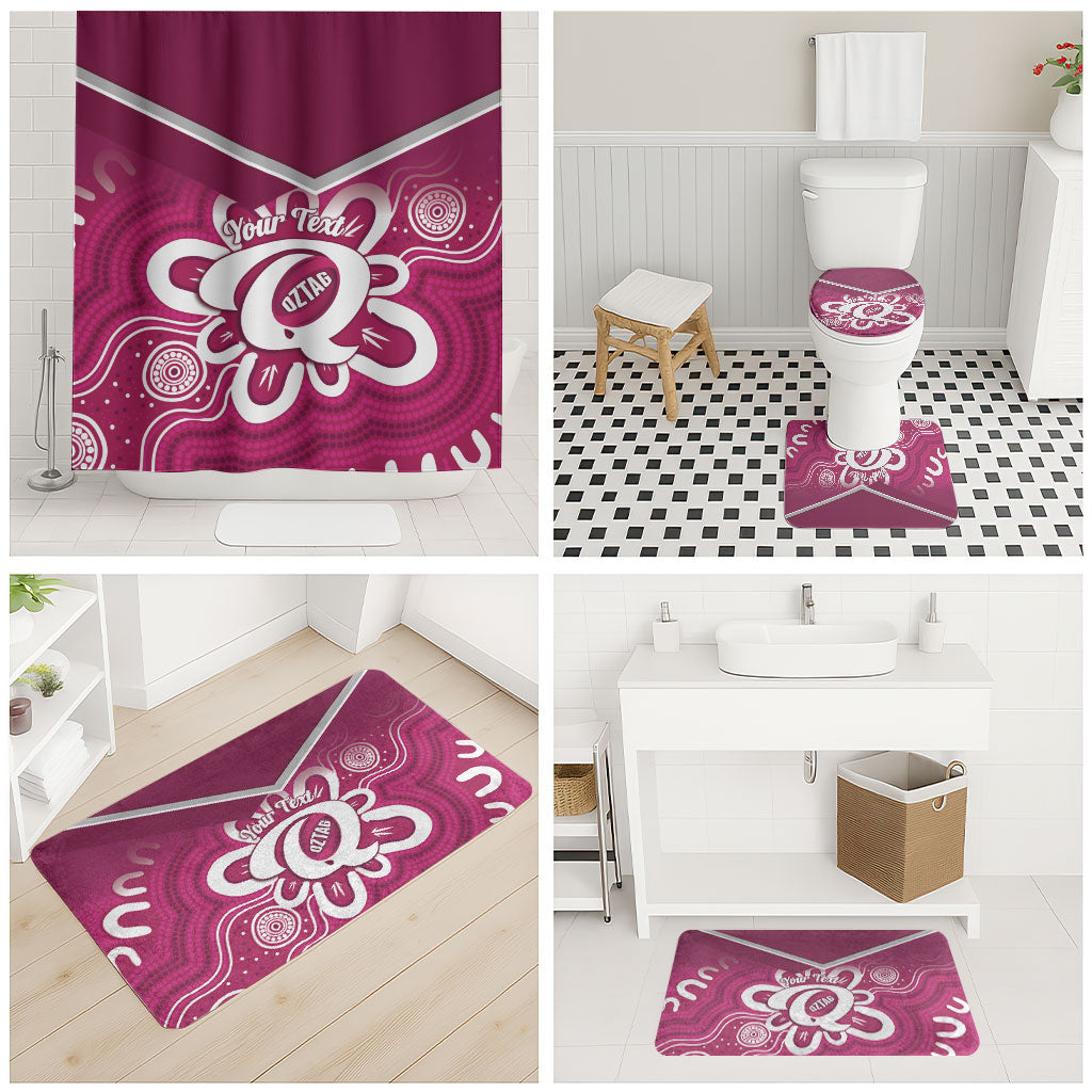Queensland Oztag Custom Bathroom Set QLD Indigenous Art
