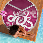 Queensland Oztag Custom Beach Blanket QLD Indigenous Art