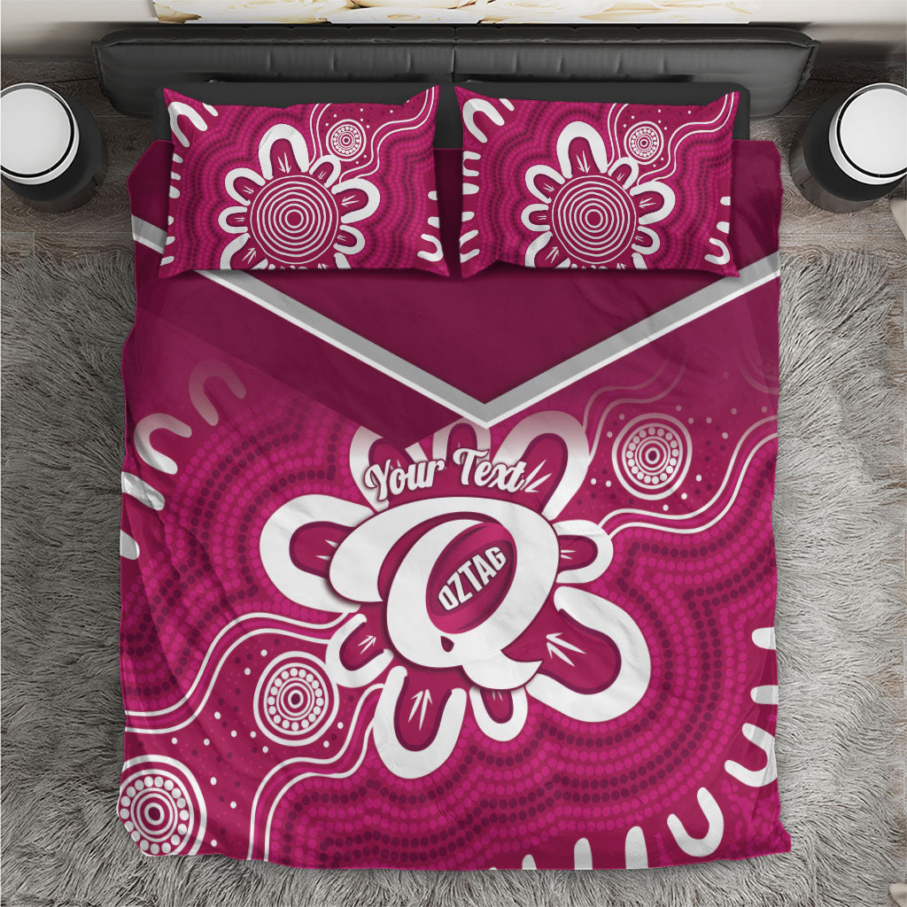 Queensland Oztag Custom Bedding Set QLD Indigenous Art