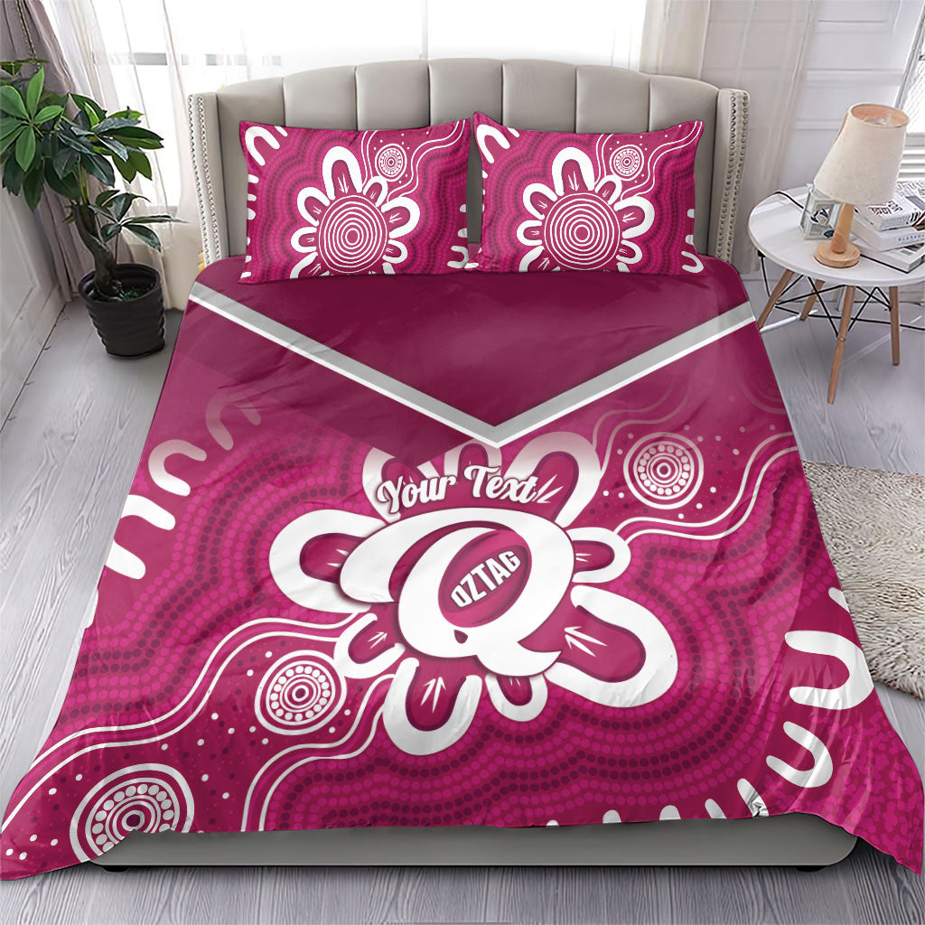 Queensland Oztag Custom Bedding Set QLD Indigenous Art