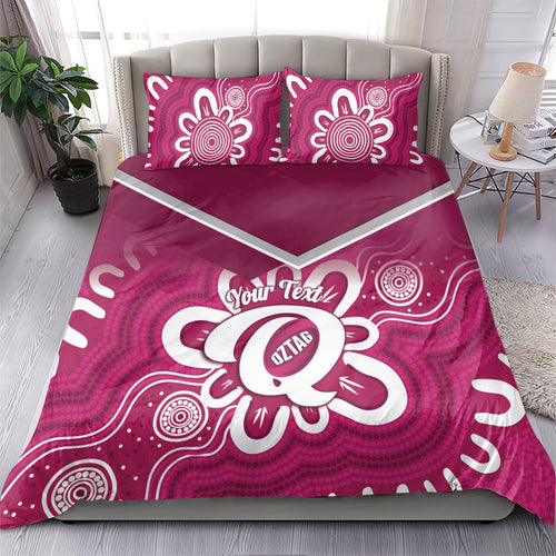 Queensland Oztag Custom Bedding Set QLD Indigenous Art