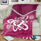 Queensland Oztag Custom Blanket QLD Indigenous Art