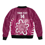 Queensland Oztag Custom Bomber Jacket QLD Indigenous Art