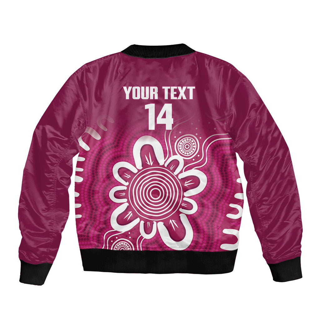 Queensland Oztag Custom Bomber Jacket QLD Indigenous Art