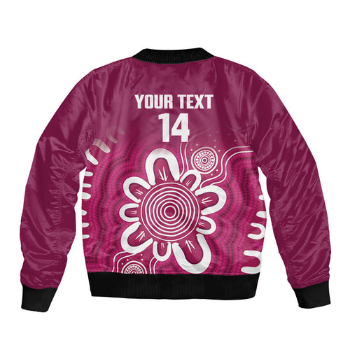 Queensland Oztag Custom Bomber Jacket QLD Indigenous Art