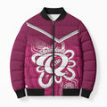Queensland Oztag Custom Bomber Puffer Jacket QLD Indigenous Art