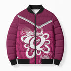 Queensland Oztag Custom Bomber Puffer Jacket QLD Indigenous Art