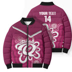 Queensland Oztag Custom Bomber Puffer Jacket QLD Indigenous Art
