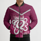 Queensland Oztag Custom Bomber Puffer Jacket QLD Indigenous Art