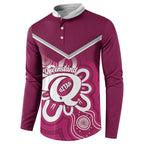 Queensland Oztag Custom Button Sweatshirt QLD Indigenous Art