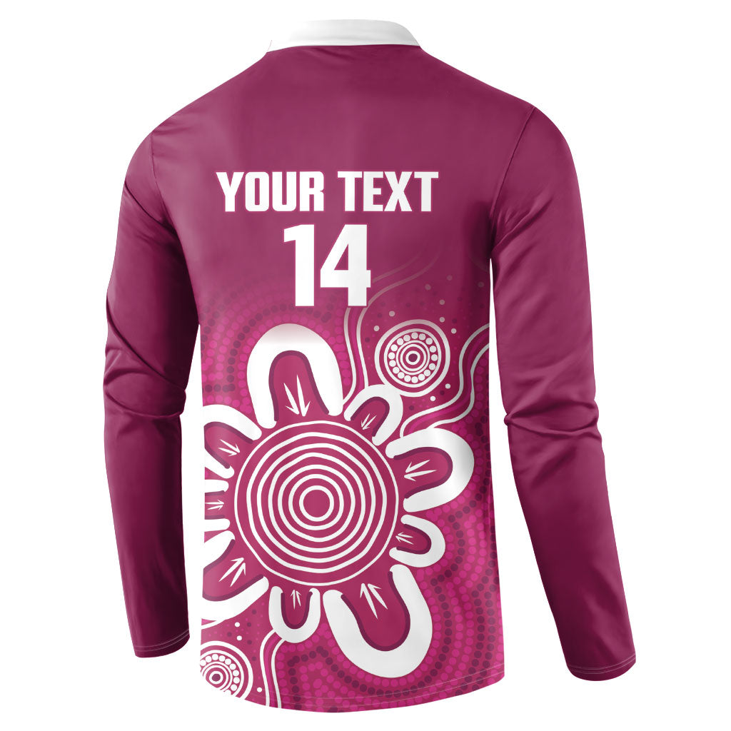 Queensland Oztag Custom Button Sweatshirt QLD Indigenous Art