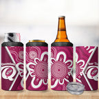 Queensland Oztag Custom 4 in 1 Can Cooler Tumbler QLD Indigenous Art