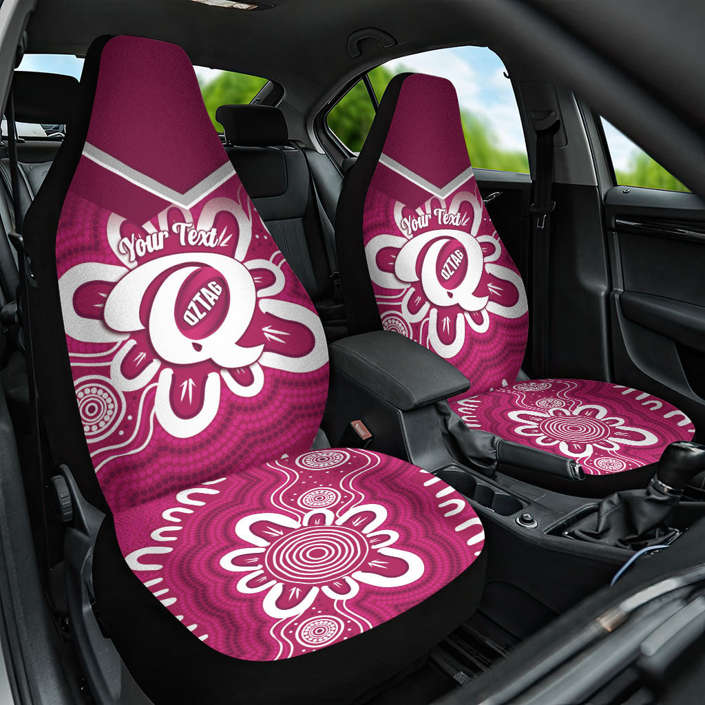 Queensland Oztag Custom Car Seat Cover QLD Indigenous Art