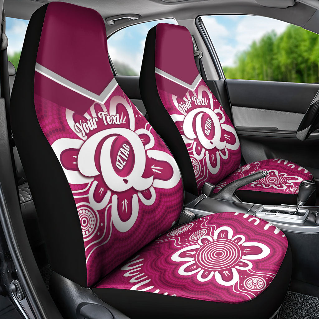 Queensland Oztag Custom Car Seat Cover QLD Indigenous Art