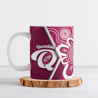 Queensland Oztag Custom Ceramic Mug QLD Indigenous Art