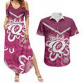 Queensland Oztag Custom Couples Matching Summer Maxi Dress and Hawaiian Shirt QLD Indigenous Art
