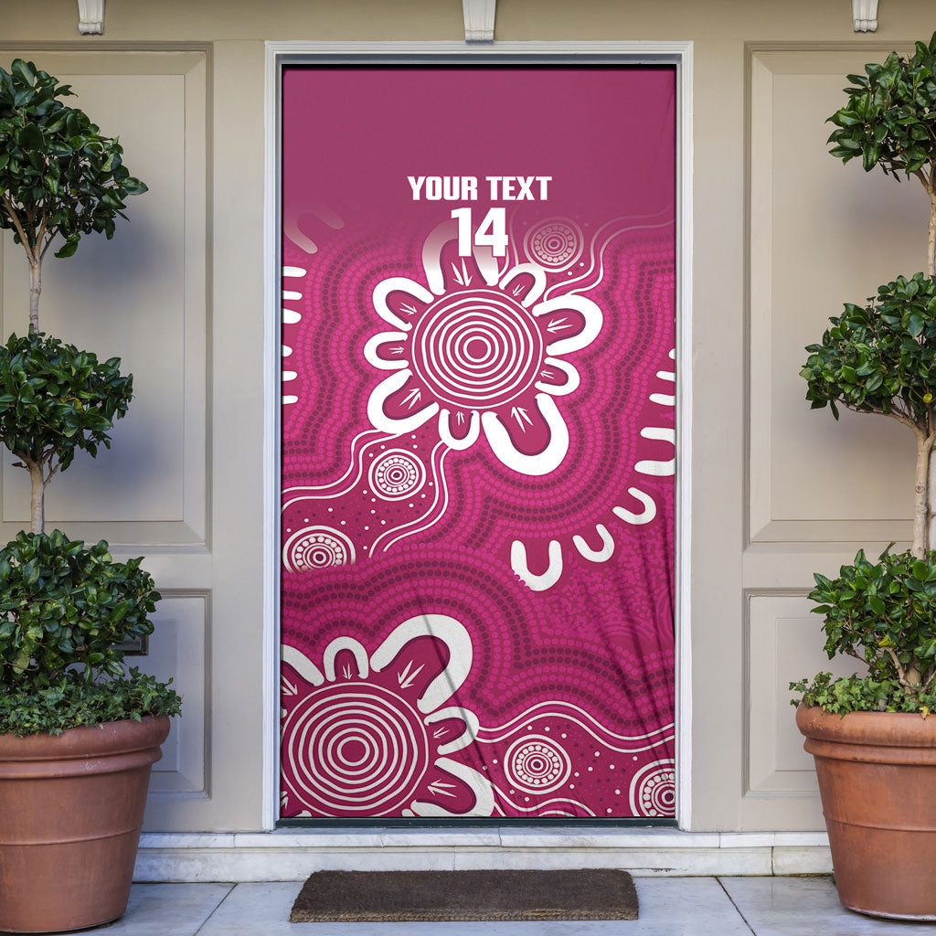 Queensland Oztag Custom Door Cover QLD Indigenous Art