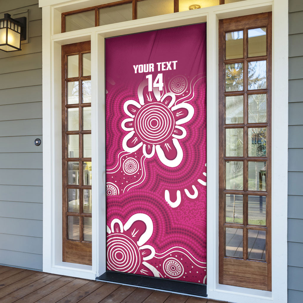 Queensland Oztag Custom Door Cover QLD Indigenous Art