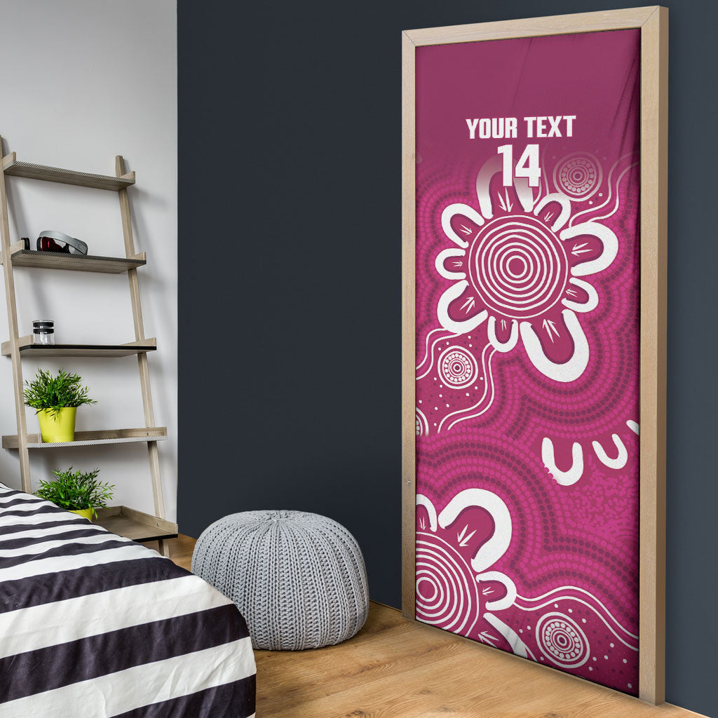 Queensland Oztag Custom Door Cover QLD Indigenous Art