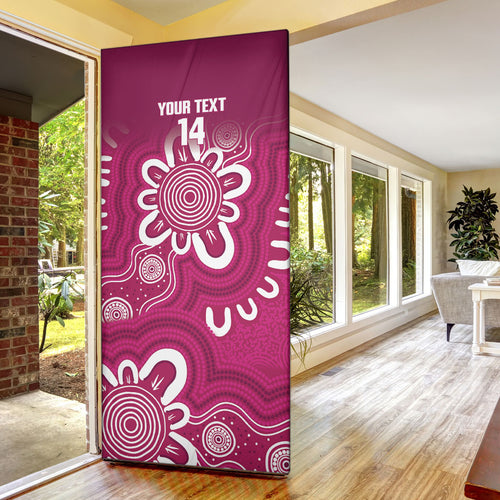 Queensland Oztag Custom Door Cover QLD Indigenous Art