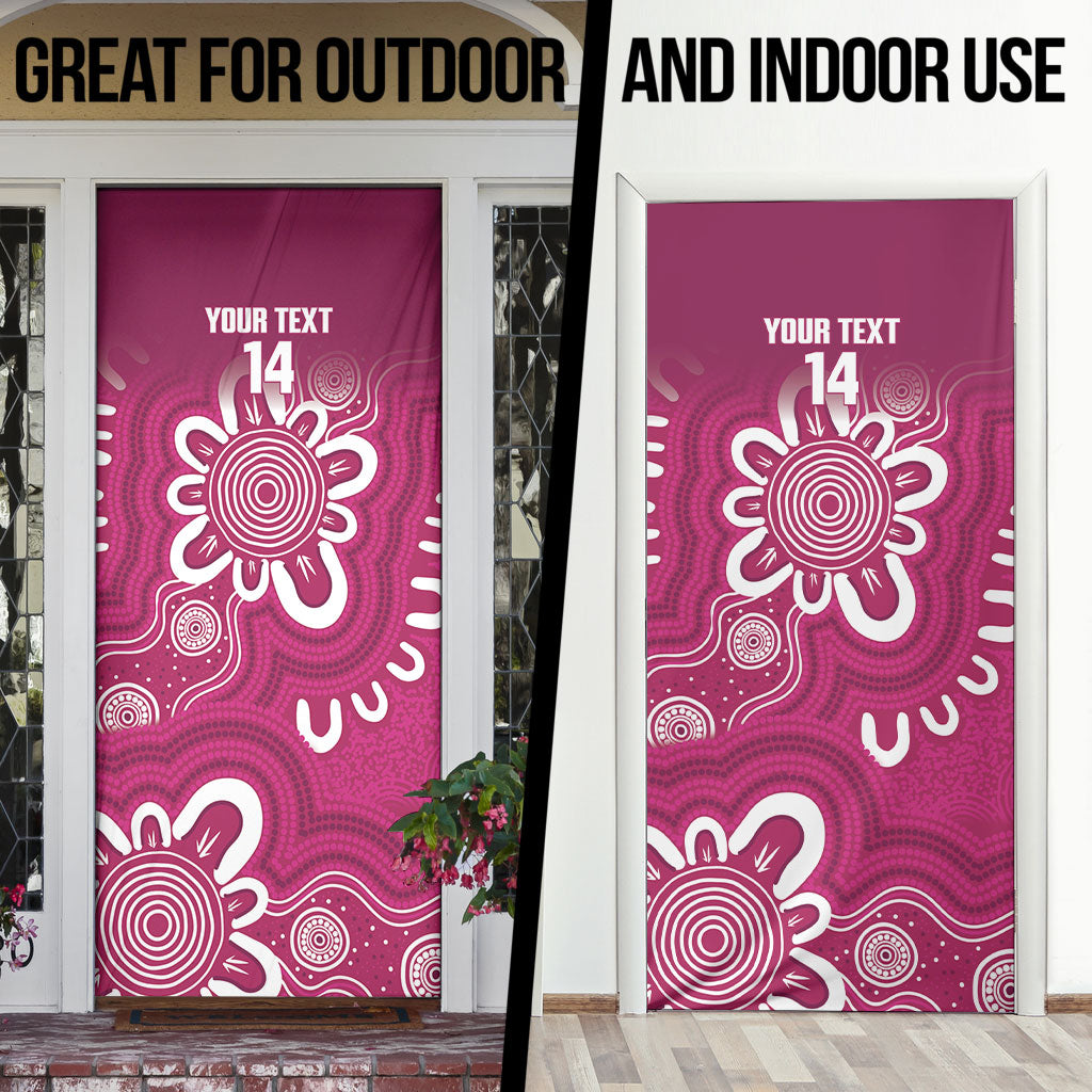 Queensland Oztag Custom Door Cover QLD Indigenous Art