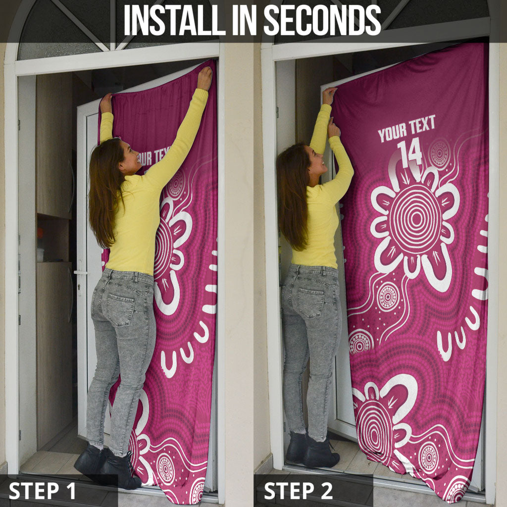 Queensland Oztag Custom Door Cover QLD Indigenous Art