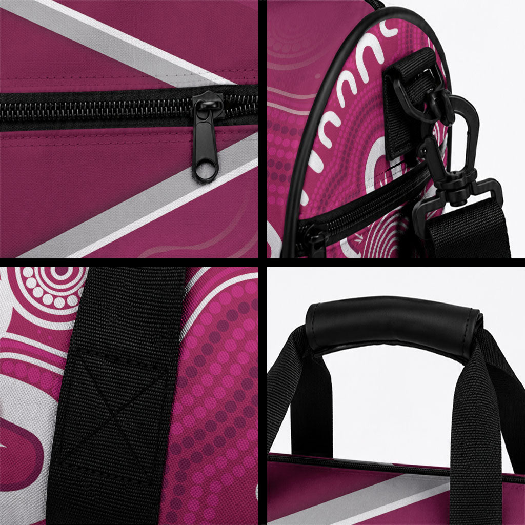 Queensland Oztag Custom Duffle Bag QLD Indigenous Art