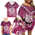 Queensland Oztag Custom Family Matching Off Shoulder Short Dress and Hawaiian Shirt QLD Indigenous Art