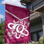 Queensland Oztag Custom Garden Flag QLD Indigenous Art