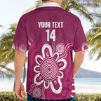 Queensland Oztag Custom Hawaiian Shirt QLD Indigenous Art