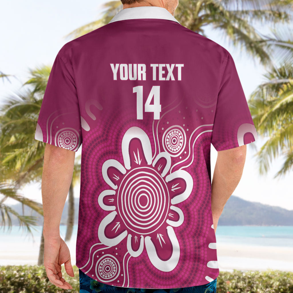 Queensland Oztag Custom Hawaiian Shirt QLD Indigenous Art