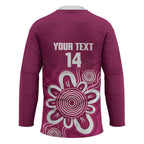 Queensland Oztag Custom Hockey Jersey QLD Indigenous Art