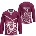 Queensland Oztag Custom Hockey Jersey QLD Indigenous Art