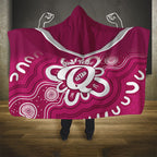 Queensland Oztag Custom Hooded Blanket QLD Indigenous Art