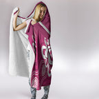 Queensland Oztag Custom Hooded Blanket QLD Indigenous Art