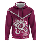 Queensland Oztag Custom Hoodie QLD Indigenous Art