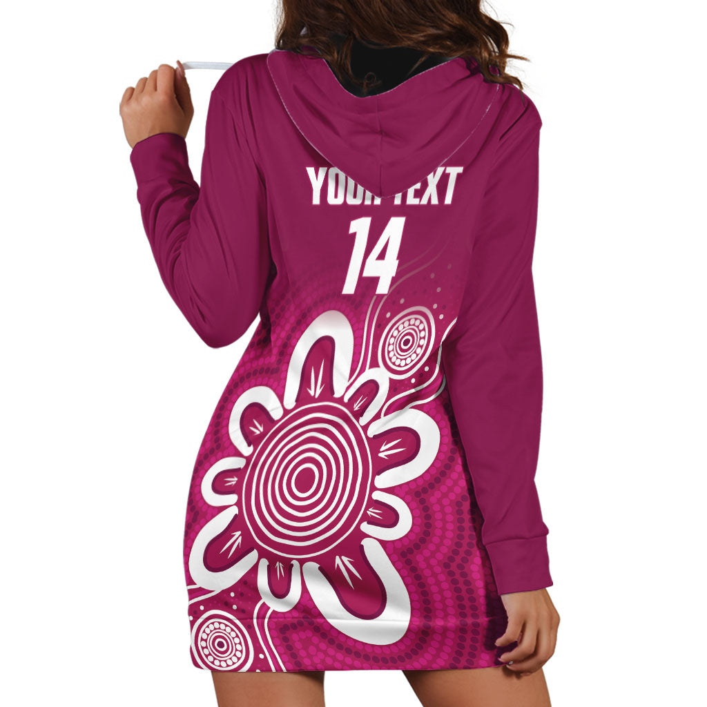 Queensland Oztag Custom Hoodie Dress QLD Indigenous Art