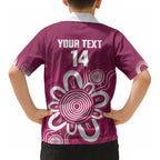 Queensland Oztag Custom Kid Hawaiian Shirt QLD Indigenous Art