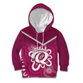Queensland Oztag Custom Kid Hoodie QLD Indigenous Art