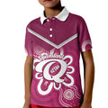 Queensland Oztag Custom Kid Polo Shirt QLD Indigenous Art