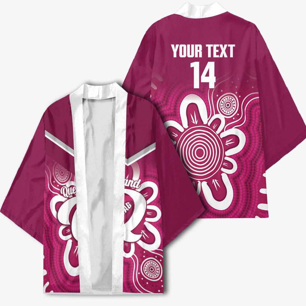 Queensland Oztag Custom Kimono QLD Indigenous Art