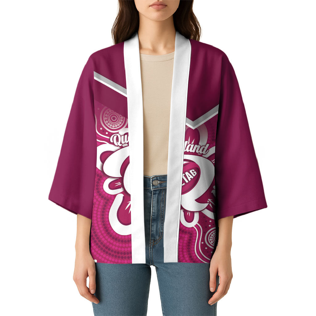 Queensland Oztag Custom Kimono QLD Indigenous Art