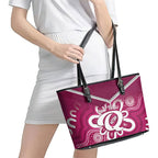 Queensland Oztag Custom Leather Tote Bag QLD Indigenous Art