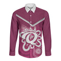 Queensland Oztag Custom Long Sleeve Button Shirt QLD Indigenous Art