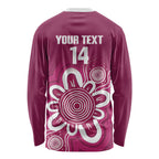 Queensland Oztag Custom Long Sleeve Shirt QLD Indigenous Art