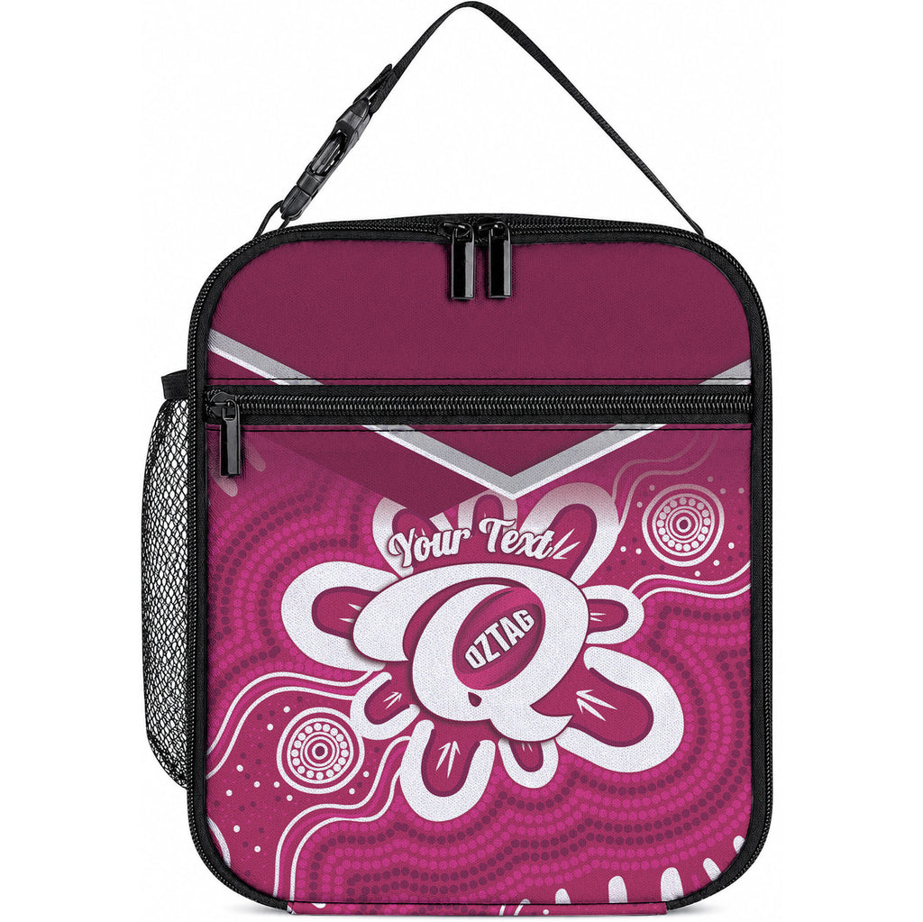 Queensland Oztag Custom Lunch Bag QLD Indigenous Art