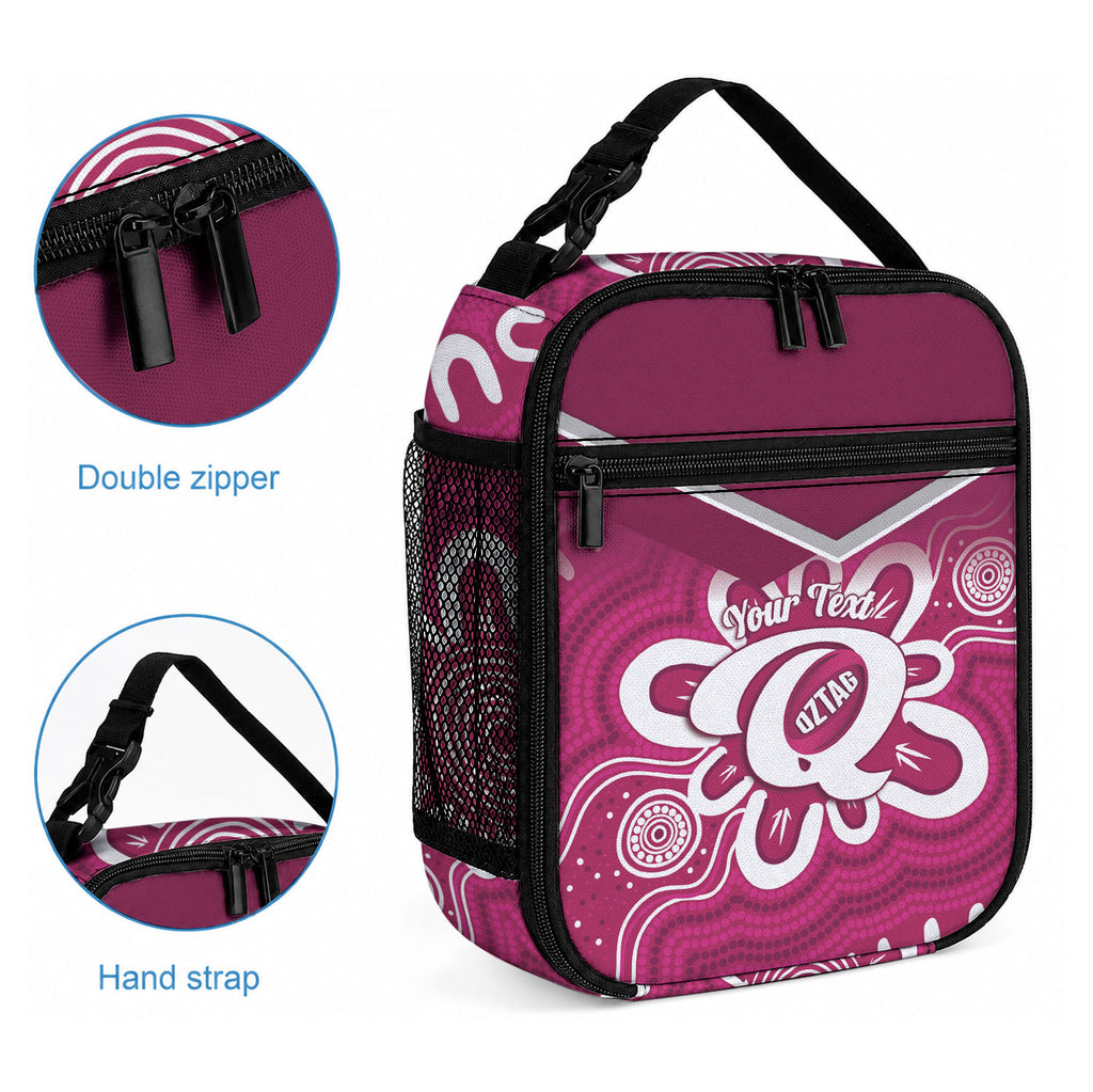 Queensland Oztag Custom Lunch Bag QLD Indigenous Art