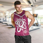 Queensland Oztag Custom Men Tank Top QLD Indigenous Art