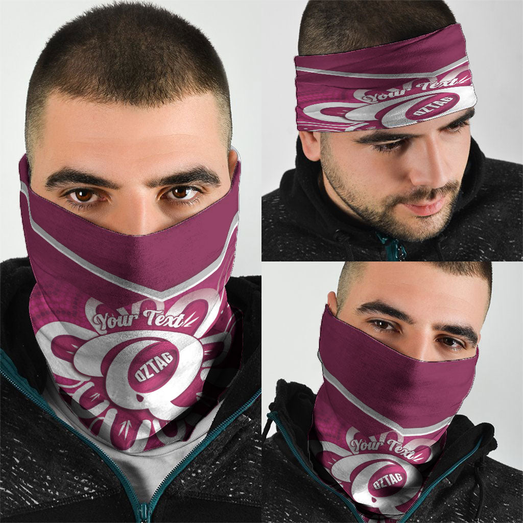 Queensland Oztag Custom Neck Gaiter QLD Indigenous Art