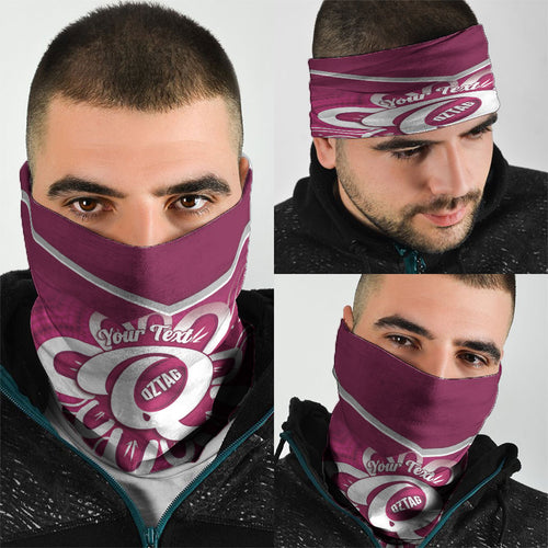Queensland Oztag Custom Neck Gaiter QLD Indigenous Art